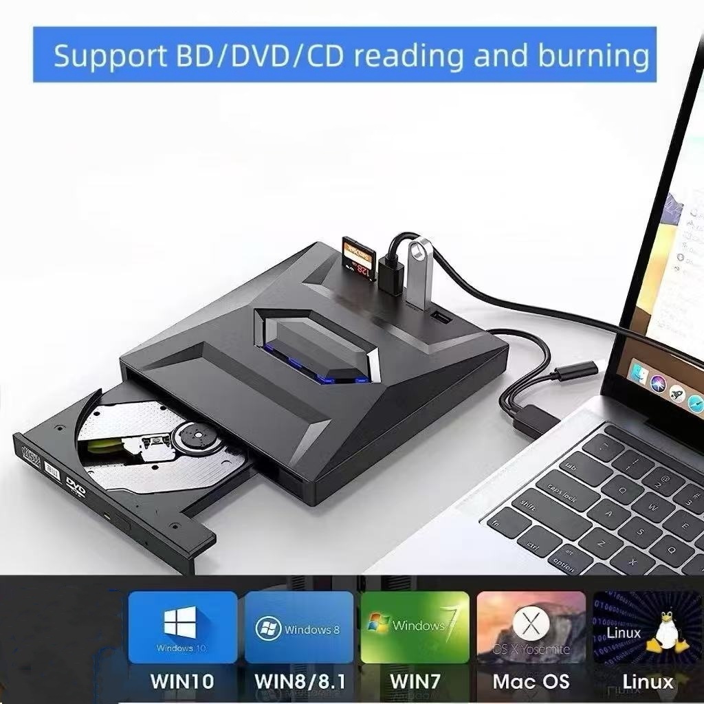 USB 3.0 ภายนอก CD/DVD ROM Player Optical Drive เครื่องเขียนแผ่น DVD RW ...