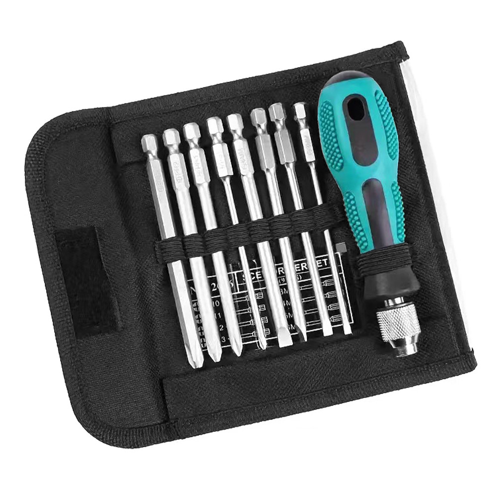 ชุดไขควงช่าง phillips slotted set 9 ชิ้น ไขควงชุด ไขควงปลายแม่เหล็ก ไข ...