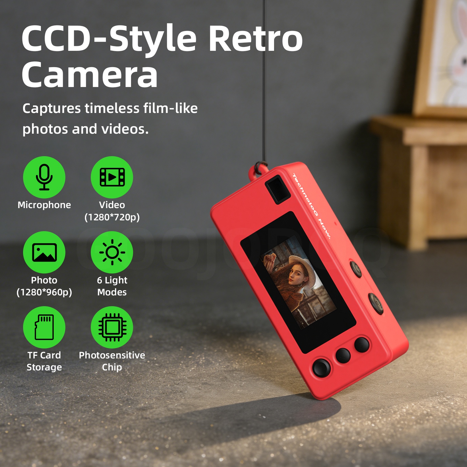 GOOJODQO กล้องนิ้วโป้ง พกพาสะดวก Mini Camera กล้องขนาดเล็ก Action ...