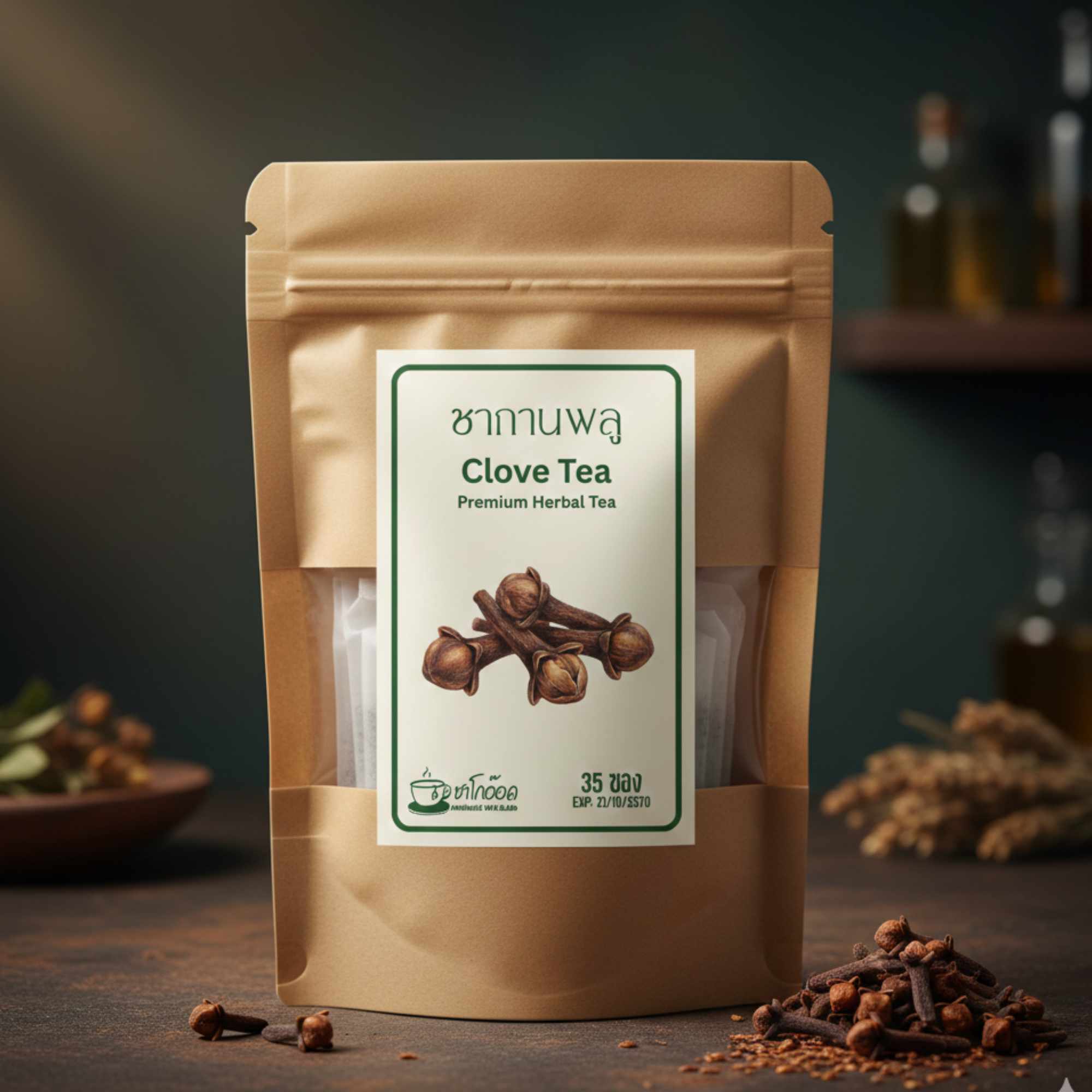 ชากานพลูแท้ 100% กลิ่นหอมเข้มข้น สดชื่นดื่มง่าย Clove Tea กานพลูคัดเกรด ...