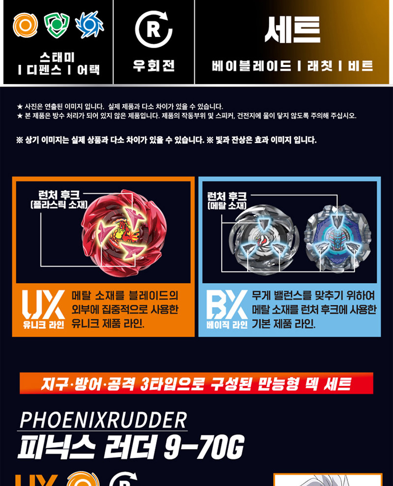 TAKARA TOMY BEYBLADE X UX-07 Phoenix Rudder Deck Set เบเบลด | Shopee ...