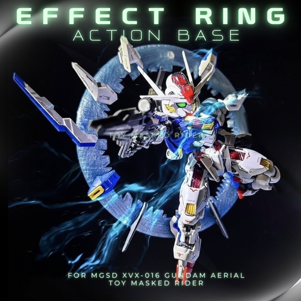🟦⬜️พรีออเดอร์ EFFECT RING & ACTION BASE สำหรับ MGSD GUNDAM AERIAL(วง ...