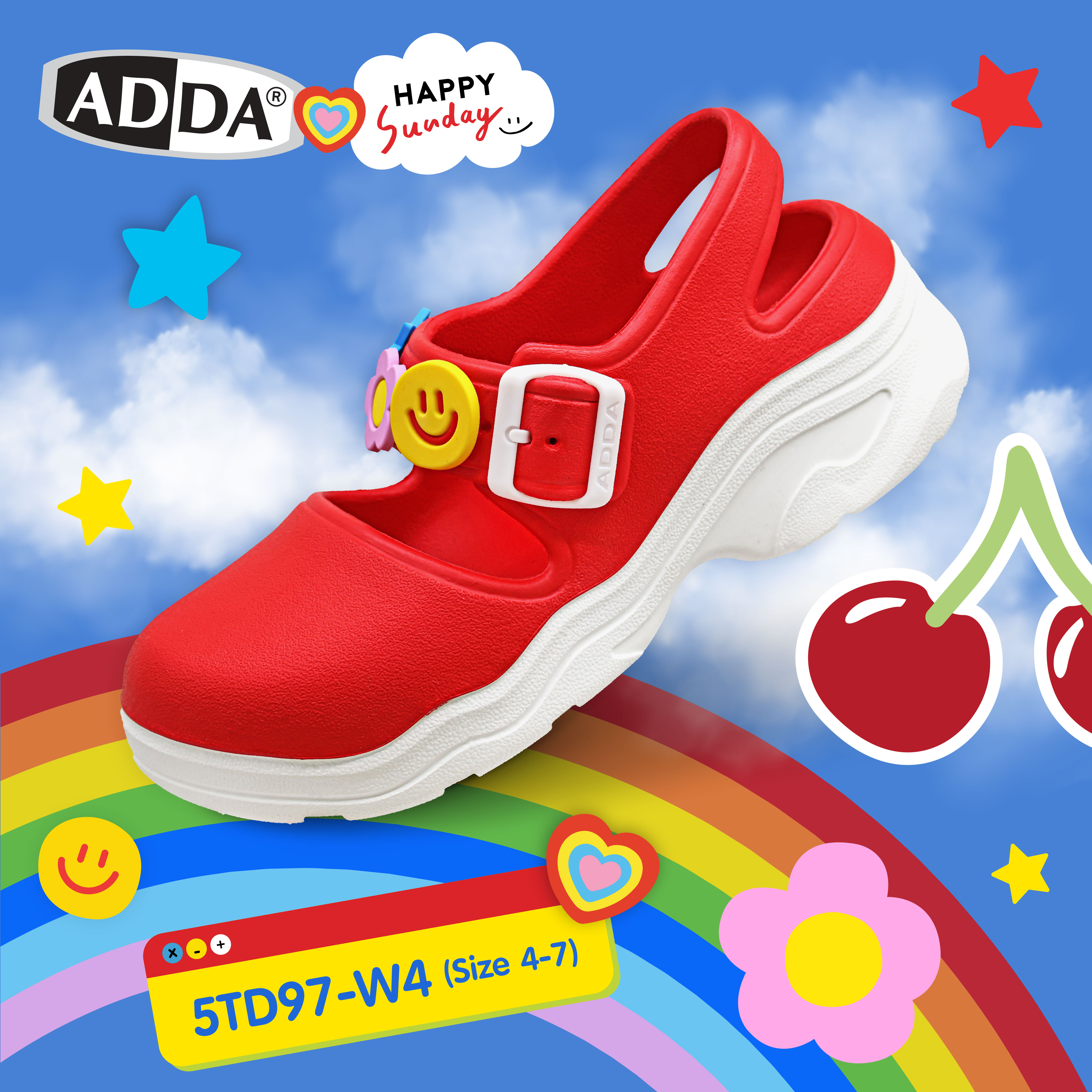 ADDA x HAPPY SUNDAY ลิขสิทธิ์แท้ 2density รองเท้าแตะ รองเท้าลำลอง แบบ ...
