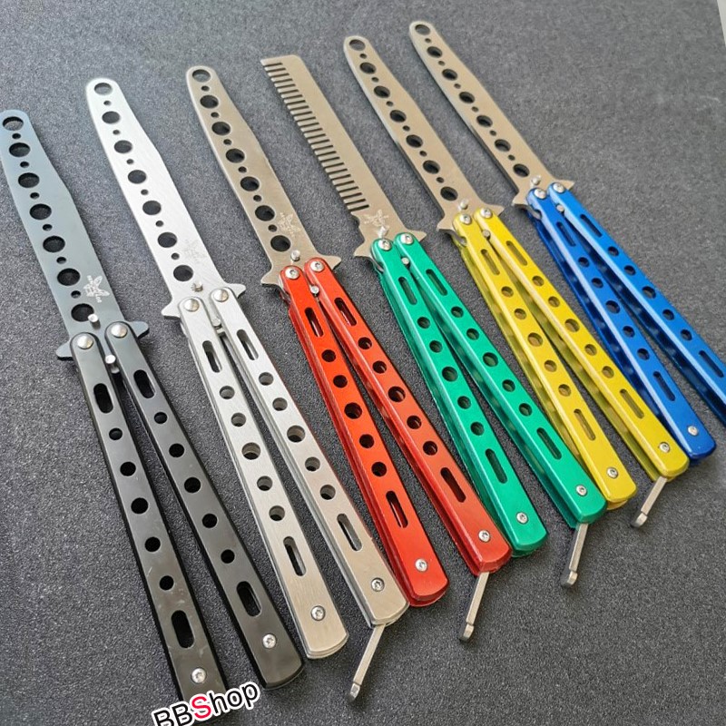 balisong บาลิซอง ฝึกซ้อม ควง ซ้อม แบบผีเสื้อ ไม่คม ดำ เงิน รุ้ง แดง ...