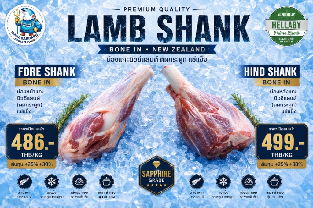 ซี่โครงแกะ Lamb Rack / น่องหน้า Fore Shank / น่องหลัง Hind Shank เนื้อ ...