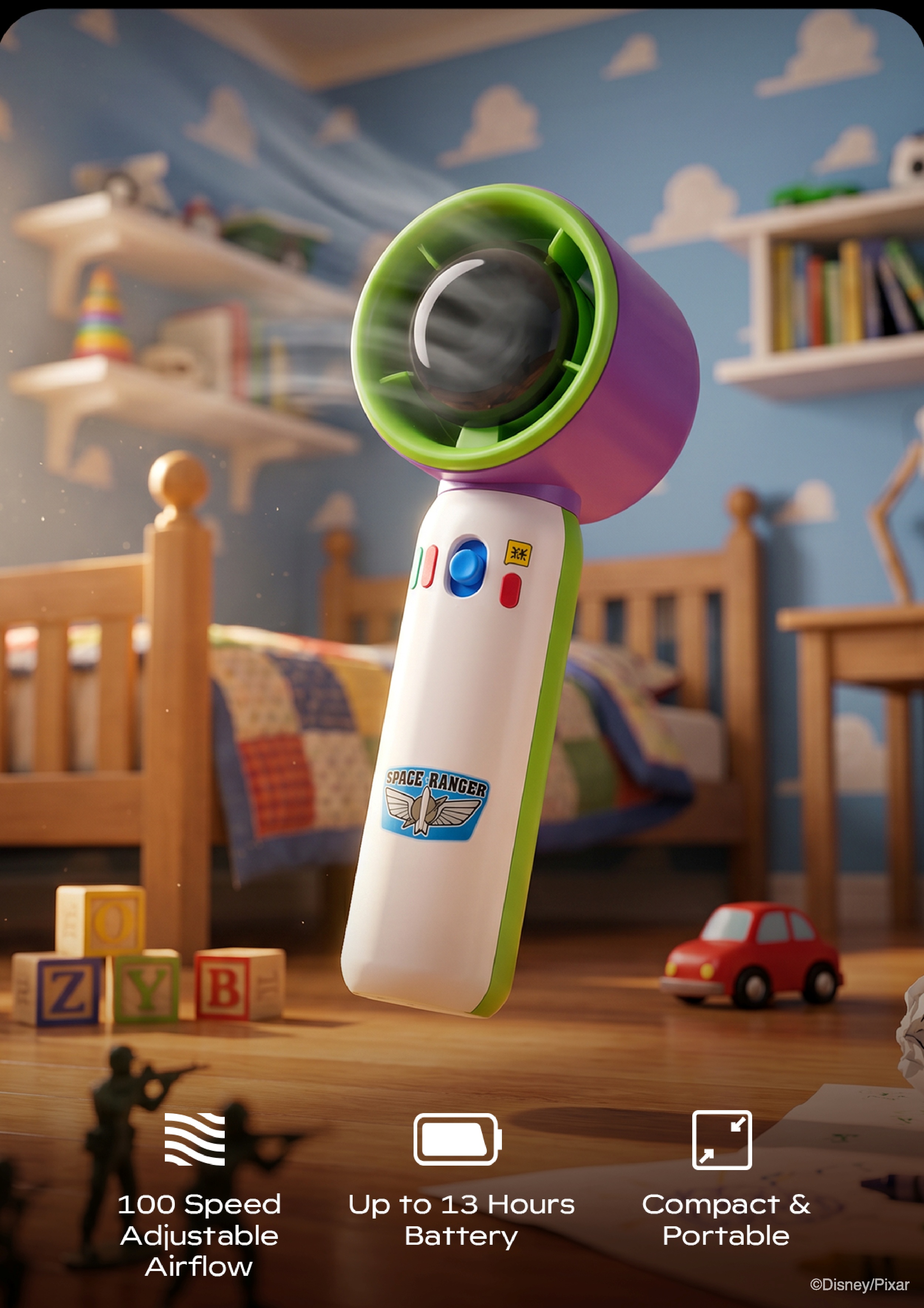 [ลิขสิทธิ์แท้] Gustron x Buzz Lightyear Super Power Handheld Fan พัดลม ...