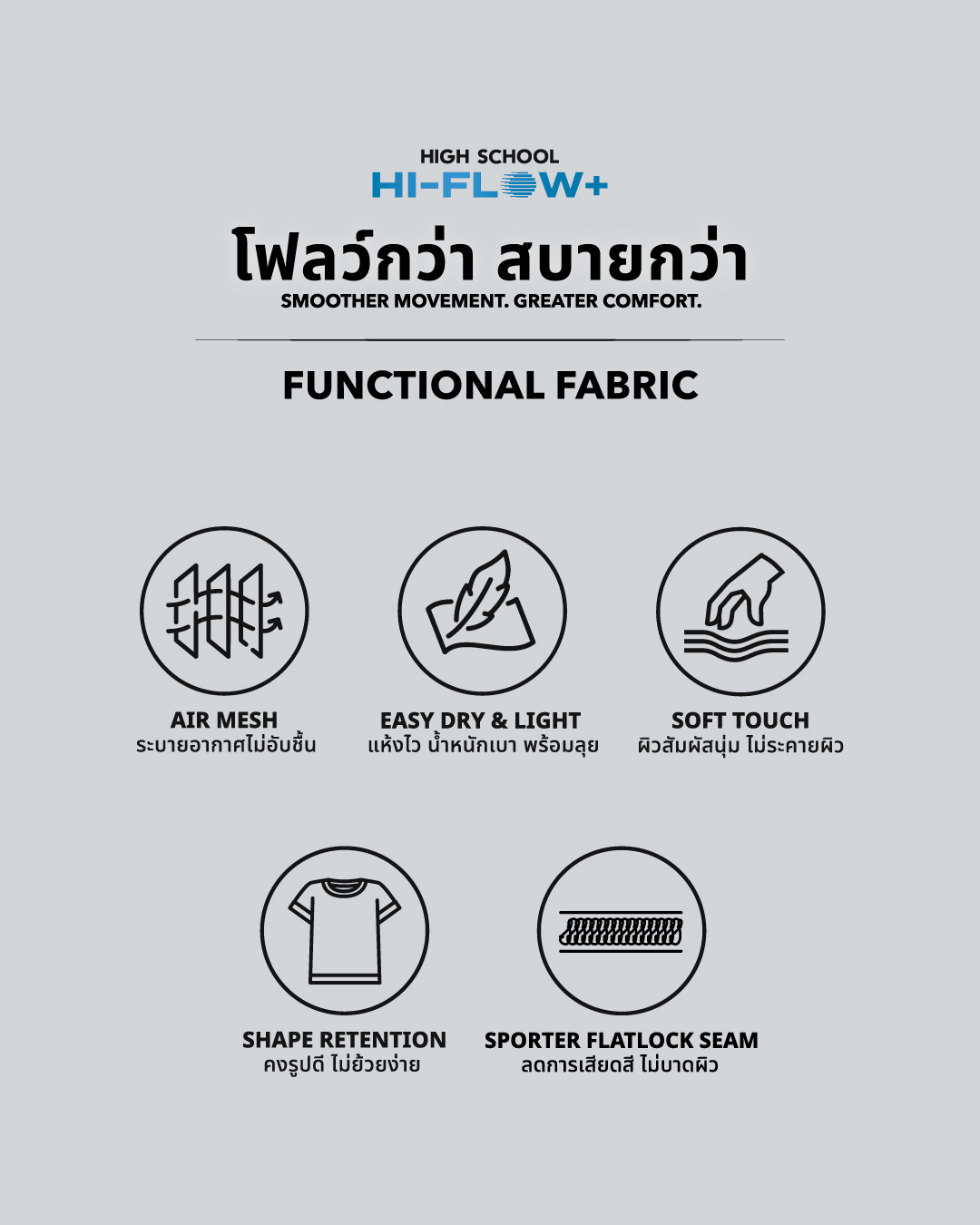 Highschool : HI-FLOW+ Women T-shirt - เสื้อยืดออกกำลังกายผู้หญิง ...