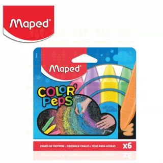 Maped (มาเพ็ด) ชอล์กสี แท่งใหญ่ ColorPeps 6 สี รหัส CO/936010