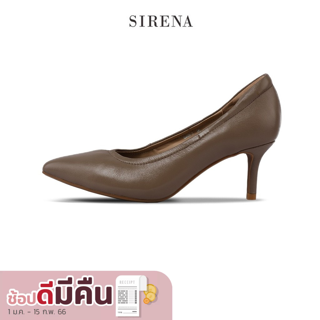 ภาพหน้าปกสินค้าSIRENA รองเท้าหนังแท้ ส้น 2.5 นิ้ว รุ่น ISABELLA สีโท้ป  รองเท้าคัทชูผู้หญิง รองเท้าทำงานผู้หญิง รองเท้าส้นสูง หัวแหลม