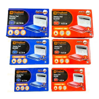 แท่นประทับ Elephant Stamp Pad สีน้ำเงิน สีแดง ตราช้าง เบอร์1 เบอร์2 เบอร์3  จำนวน 1 ชิ้น พร้อมส่ง