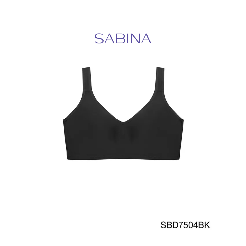 ภาพหน้าปกสินค้าSabina เสื้อชั้นใน Invisible Wire (ไม่มีโครง) รุ่น Perfect Bra รหัส SBD7504BK สีดำ