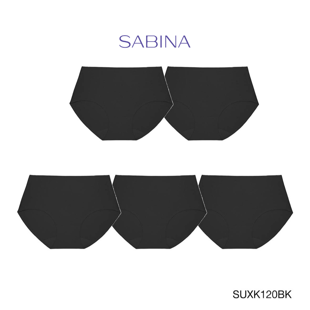 ภาพหน้าปกสินค้าSabina กางเกงชั้นใน (Set 5 ชิ้น) (ทรงHalf) รุ่น Soft Collection Seamless รหัส SUXK120BK สีดำ จากร้าน sabina_thailand บน Shopee