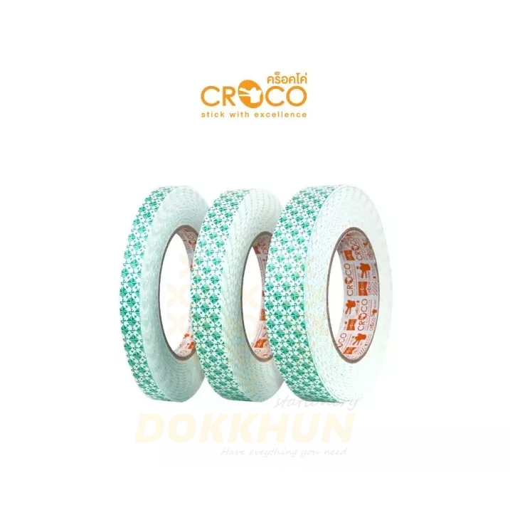 croco-เทปโฟมกาวสองหน้า-สีขาว-ยาว-3-เมตร-เทปกาวสองหน้าหนา