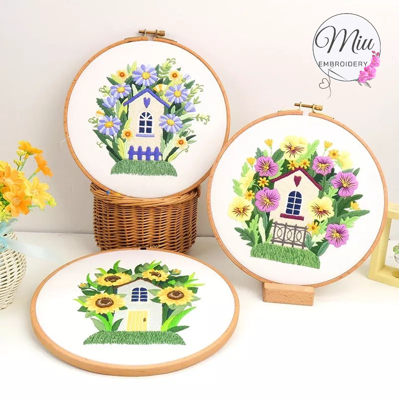 ชุดปักลายบ้าน-ขนาด-20cm-fairy-house-diy-embroidery-kit-20cm