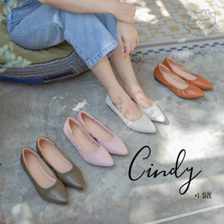 Cindy รองเท้าคัทชูเพื่อสุขภาพ ทรงหัวแหลม ส้น1ซ.ม. เท้าดูเรียว ยาว แต่ไม่บีบรัด นุ่มสบาย (+1 ไซส์นะคะ/ เท้าอวบ+2 ไซส์)