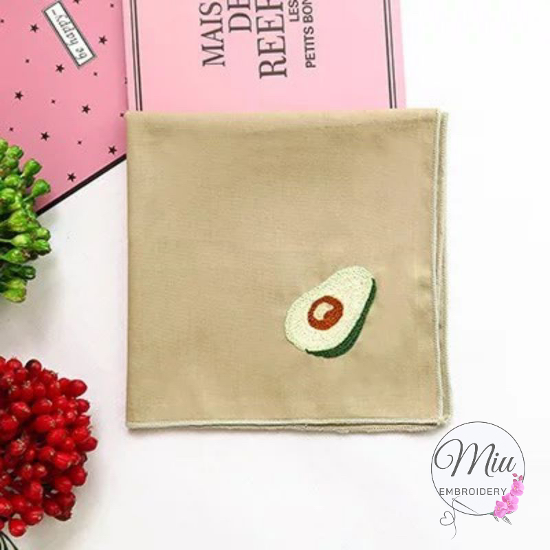 ชุดปักผ้าเช็ดหน้า-ขนาด-30-x-30-cm-ฟรีสะดึงขนาด-10cm-napkin-diy-embroidery-kit-size-30-30cm-free-10cm-hoop