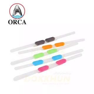 ลิ้นแฟ้ม ORCA  ลิ้นแฟ้มพลาสติก FTN-1  คละสี  บรรจุ 50ชิ้น/กล่อง จำนวน 1 กล่อง