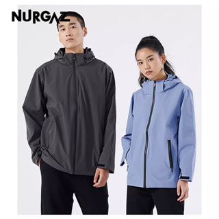 NURGAZ เสื้อวิ่งกีฬากลางแจ้งแจ็คเก็ตกันน้ำแจ็คเก็ตข้ามประเทศชุดคลุมด้วยผ้าที่ถอดออกได้
