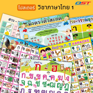 ภาพหน้าปกสินค้าโปสเตอร์พลาสติก วิชาภาษาไทย (ก-ฮ , สระ-วรรณยุกต์) ขนาด 50x70 ซม. มีหลากหลายแบบให้เลือก ที่เกี่ยวข้อง