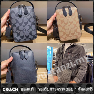 OUTLET💯 Top Handle Crossbody C3147 C3146 กระเป๋าสะพายข้างผู้ชาย Coac h แท้ กระเป๋าใส่โทรศัพท์มือถือ