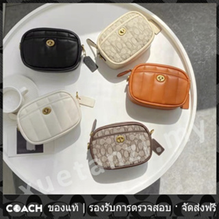 OUTLET💯 Coach แท้ C4814 C5275 กระเป๋าสตรีแฟชั่นกระเป๋าสะพายไหล่คลาสสิกโซ่ประณีตกระเป๋าเค้กกลม