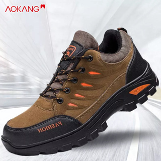 สินค้า AOKANG ใหม่ รองเท้าเดินป่าชายแบบสวมไม่หุ้มข้อเทรนด์ฤดูใบไม้ร่วงกลางแจ้ง