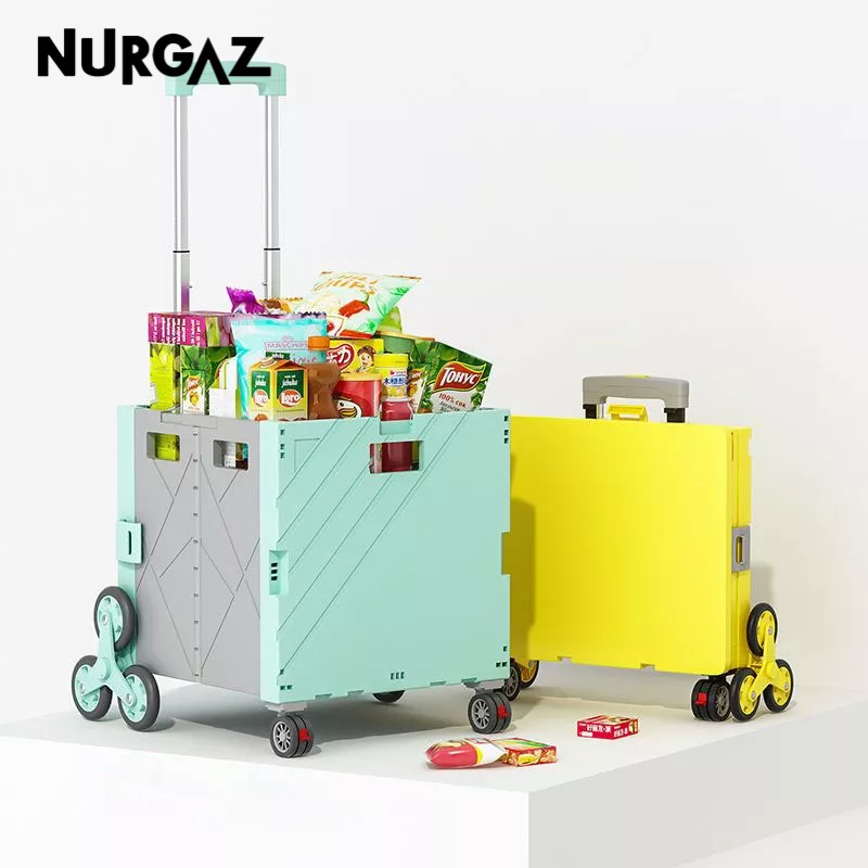 nurgaz-ซื้อผัก-รถเข็นขนาดเล็ก-รถเข็นครอบครัว-รถเข็นเบา-รถเข็นช็อปปิ้ง-รถพ่วง-รถพับมือดึง-take-express-รถเข็นรถพับได้-อลูมิเนียมอัลลอยด์