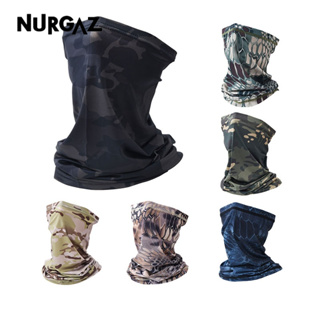 NURGAZ หน้ากาก Ultra-thin ครีมกันแดด Windproof Breathable ขี่จักรยาน Bib ผ้าไหมน้ำแข็ง Bib ขี่จักรยาน Mountaineering Camping ตก