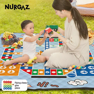 NURGAZ Oxford ผ้าด้านล่างเสื่อปิกนิกอัลตราโซนิกกลางแจ้งเสื่อชายหาดเสื่อรองนั่งเสื่อปิกนิกผ้ากันความชื้นเสื่อตั้งแคมป์เต็นท์เสื่อปูพื้น
