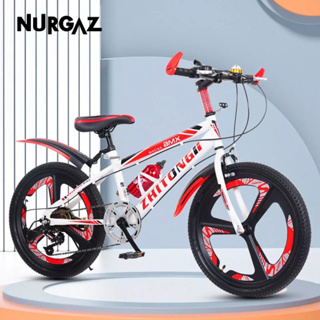 NURGAZ จักรยาน, จักรยานเด็ก, อายุ 7-10-17 ปี, เด็กชายและเด็กหญิง, 20" 18", จักรยานนักเรียน, จักรยานเสือภูเขาปรับความเร็วได้สำหรับเด็กขนาดกลางและใหญ่