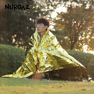 NURGAZ ผ้าห่มปฐมพยาบาลผ้าห่มกันความร้อน Wilderness Survival Supplies ความอบอุ่นกลางแจ้งผ้าห่มฉนวนกันความร้อนแผ่นดินไหวกู้ภัยฉุกเฉินผ้าห่มอุปกรณ์ Survival Blanket