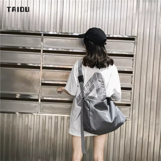 TAIDU กระเป๋า coach ของแท้ กระเป๋าเดินทาง Messenger ไหล่เดียวสีทึบเรียบง่ายอินเทรนด์ใหม่ กระเป๋ากีฬาความจุขนาดใหญ่