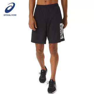 ASICS :  ASICS HEX GRAPHIC DRY SHORTS MEN TRAINING กางเกง ผู้ชาย กางเกง กางเกงขาสั้น ของแท้  PERFORMANCE BLACK/BRILLIANT WHITE