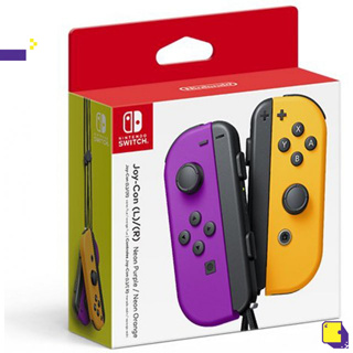 [+..••] NSW NINTENDO SWITCH JOY-CON CONTROLLERS (NEON PURPLE / NEON ORANGE) (เกม Nintendo Switch™🎮)