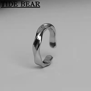 ภาพหน้าปกสินค้าTIDE BEAR แหวน Mobius ระดับไฮเอนด์ แหวนคู่นิ้วชี้ที่เรียบง่าย ที่เกี่ยวข้อง