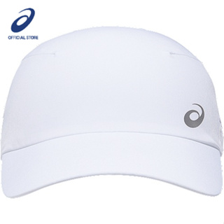 ASICS :  WOVEN CAP UNISEX RUNNING ชายหญิง หมวก ของแท้  BRILLIANT WHITE