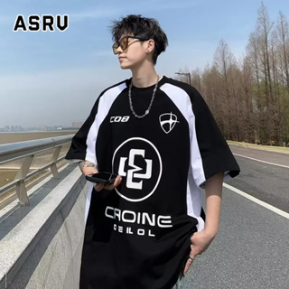 ASRV เสื้อยืด Ins เทรนด์แฟชั่นน้ำแบรนด์ชายคอกลมวัยรุ่นนิยมเสื้อยืดแขนสั้นมาตรฐาน