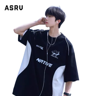 ASRV เสื้อยืด วัยรุ่นญี่ปุ่นนิยมน้ำคอกลมแขนสั้นแฟชั่นน้ำยี่ห้อขี้เกียจเทรนด์มาตรฐานเสื้อยืดใหม่