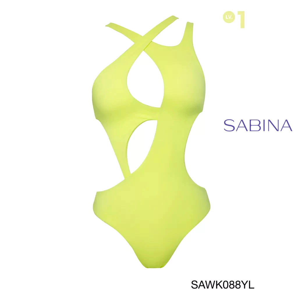 SABINA SWIM S/S 23 ชุดว่ายน้ำวันพีซ รุ่น SAWK088YL สีเหลือง
