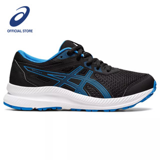 ASICS :  CONTEND 8 GS KIDS RUNNING เด็ก รองเท้าวิ่ง ของแท้  BLACK/ELECTRIC BLUE