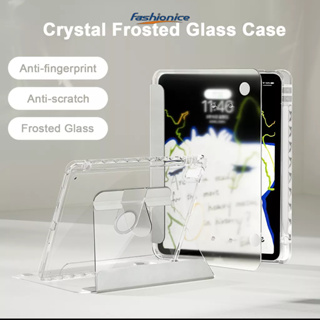 Crystal Frosted Glass Case for pad air4/5/10.9 pro11/12.9 2020/2021/2022 gen7/8/9/10.2 gen10/10.9/2022เคสอะคริลิคฝาขุ่น