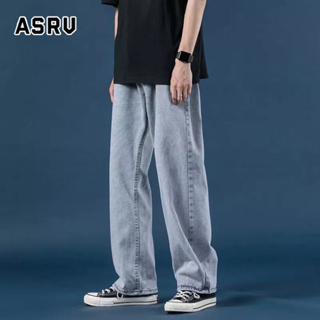 ASRV กางเกงยีน แฟชั่นเทรนด์กางเกงขายาวสีทึบย้อนยุคสไตล์เกาหลีกางเกงยีนส์นักเรียน