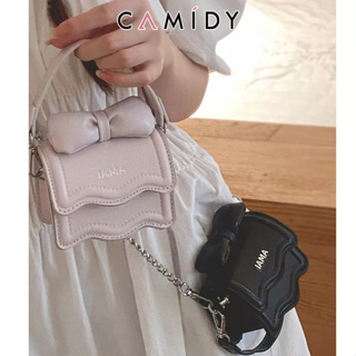 Camidy กระเป๋าลิปสติกสี่เหลี่ยมเล็กมินิแฟชั่นใหม่ของผู้หญิงอเนกประสงค์คุณภาพสูงกระเป๋าสะพายโซ่ crossbody