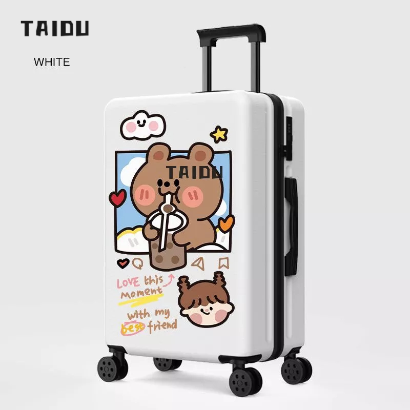 taidu-กระเป๋าเดินทางล้อลาก-กระเป๋าใส่รถเข็นอินเทรนด์ขนาดเล็กสไตล์เกาหลี-แฟชั่นความจุขนาดใหญ่