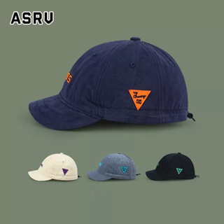 ASRV หมวก หมวกปีกสั้นแบรนด์สตรีทเทรนด์ญี่ปุ่นชายและหญิงเวอร์ชั่นเกาหลีฤดูใบไม้ผลิและฤดูร้อนย้อนยุคหมวกเบสบอลตัวอักษรที่ตรงกันทั้งหมด