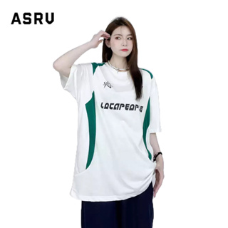 ASRV เสื้อยืด  All-match ขี้เกียจ ins ฮาราจูกุที่เรียบง่ายของญี่ปุ่นเทรนด์ใหม่แฟชั่นวรรณกรรมอารมณ์เสื้อยืดคอกลม