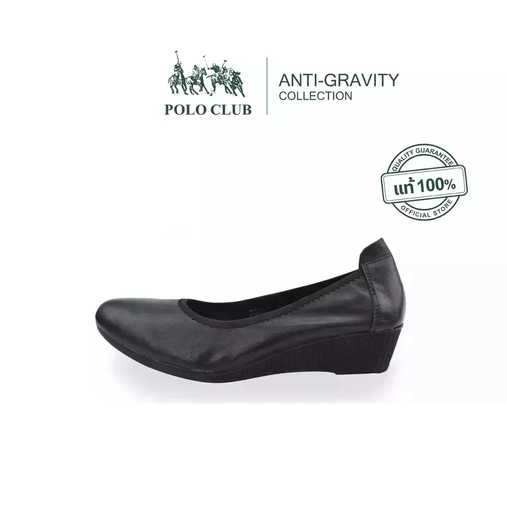 ราคาและรีวิวPOLO CLUB รองเท้าหนัง รุ่นP1713สีดำ รองเท้าคัดชูผู้หญิง