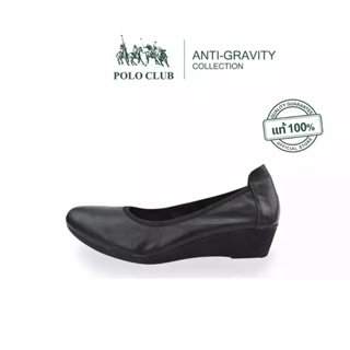 สินค้า POLO CLUB รองเท้าหนัง รุ่นP1713สีดำ| รองเท้าคัดชูผู้หญิง
