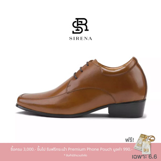 สินค้า PAUL & SIRENA รองเท้าหนังแท้ เสริมส้น 3 นิ้ว รุ่น WILLIAM สีน้ำตาล | รองเท้าหนังผู้ชาย