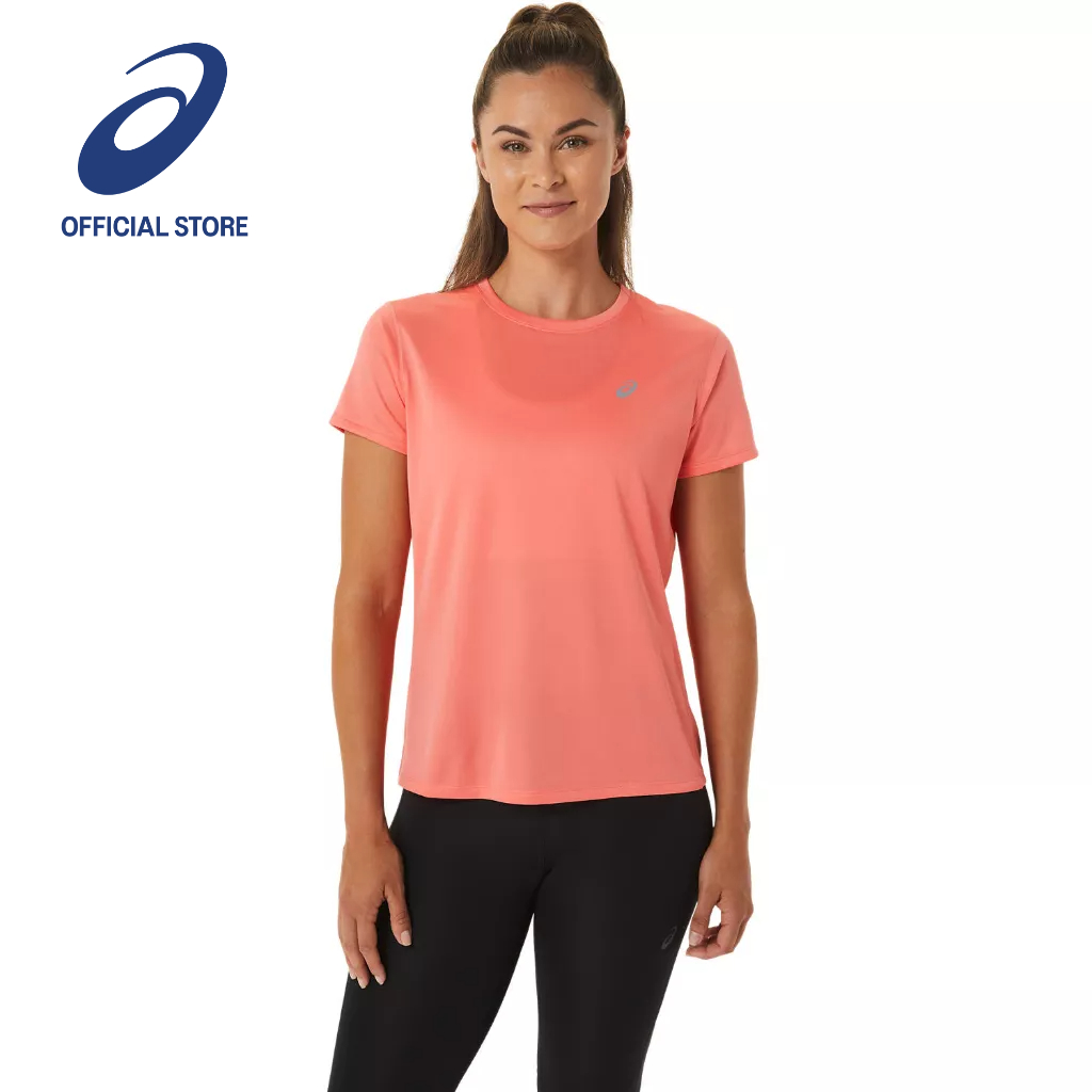 asics-silver-ss-top-women-running-ผู้หญิง-เสื้อคอกลม-ของแท้-papaya